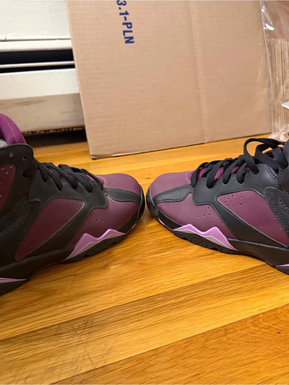 Jordan Kids' Purple and Black High-Top Sneakers